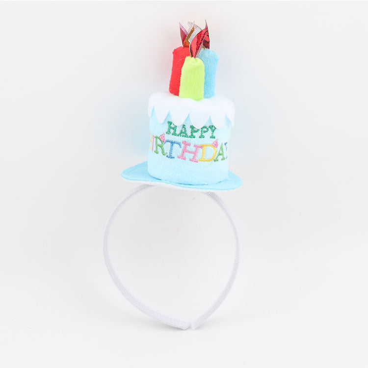 Wholesale Birthday Candle Cake Cloth Hair Hoop